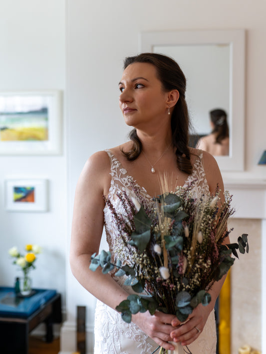 Isla dried flower bridal bouquet
