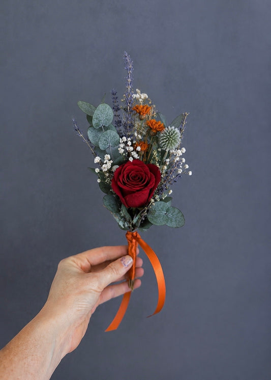 Mae dried flower girl wand