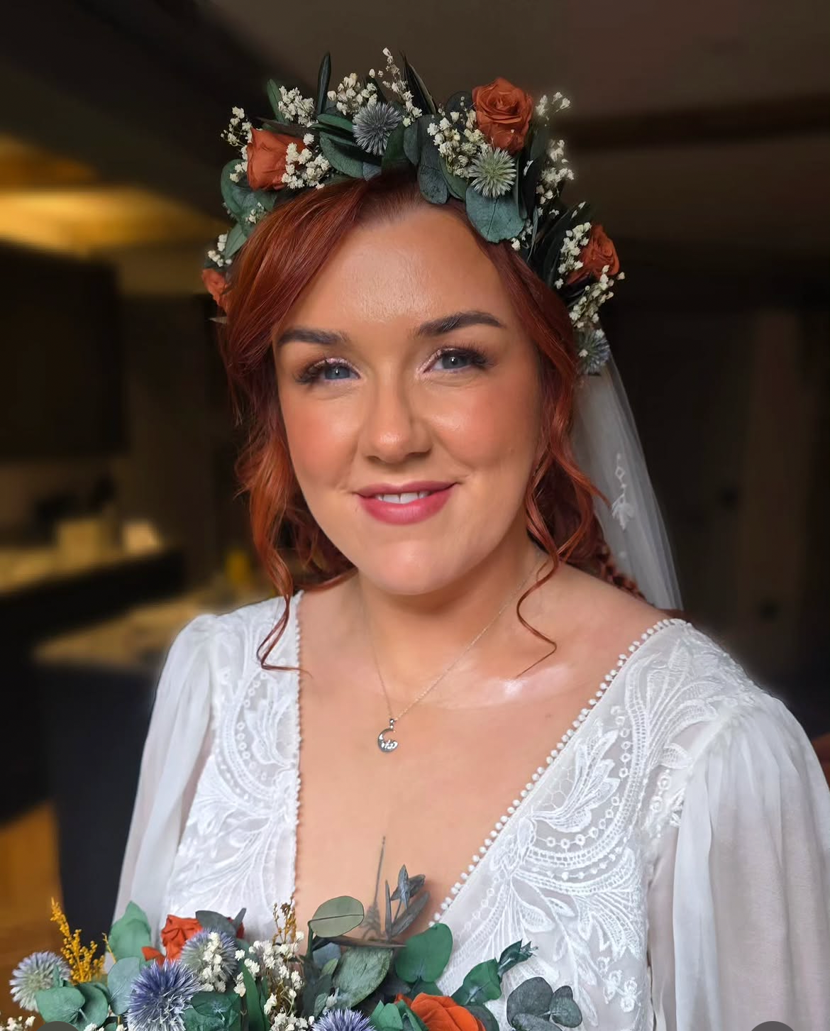 Penny dried flower crown
