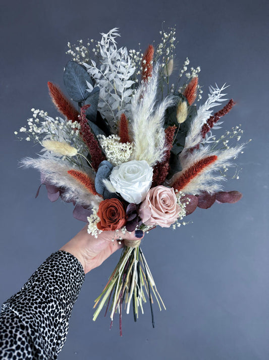 Tilly dried bridesmaid bouquet