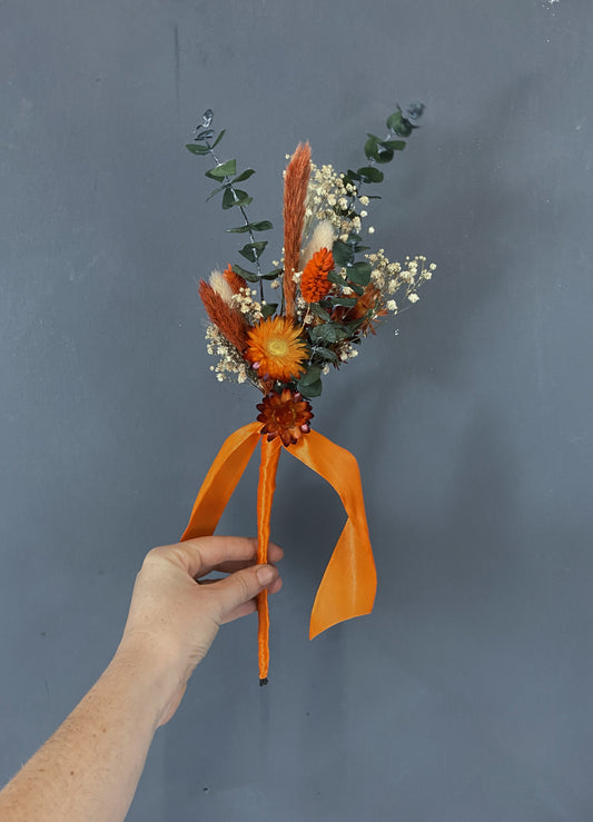 Mara dried flower wand - flower girl wand - dried wedding flowers delivered uk