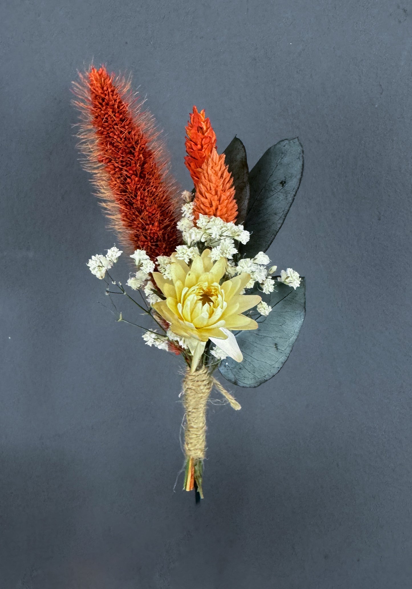 Pearl dried buttonhole