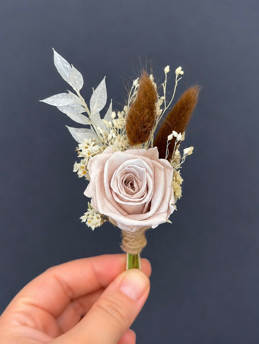 Sylvie dried flower buttonhole