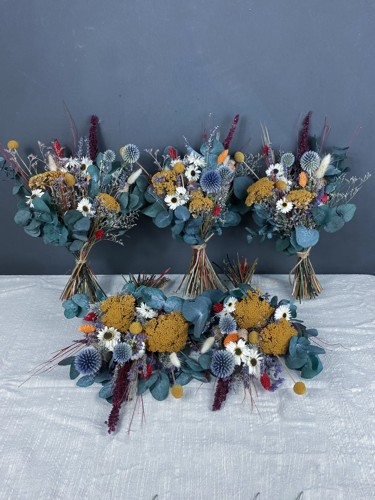 Tara dried bridesmaid bouquet