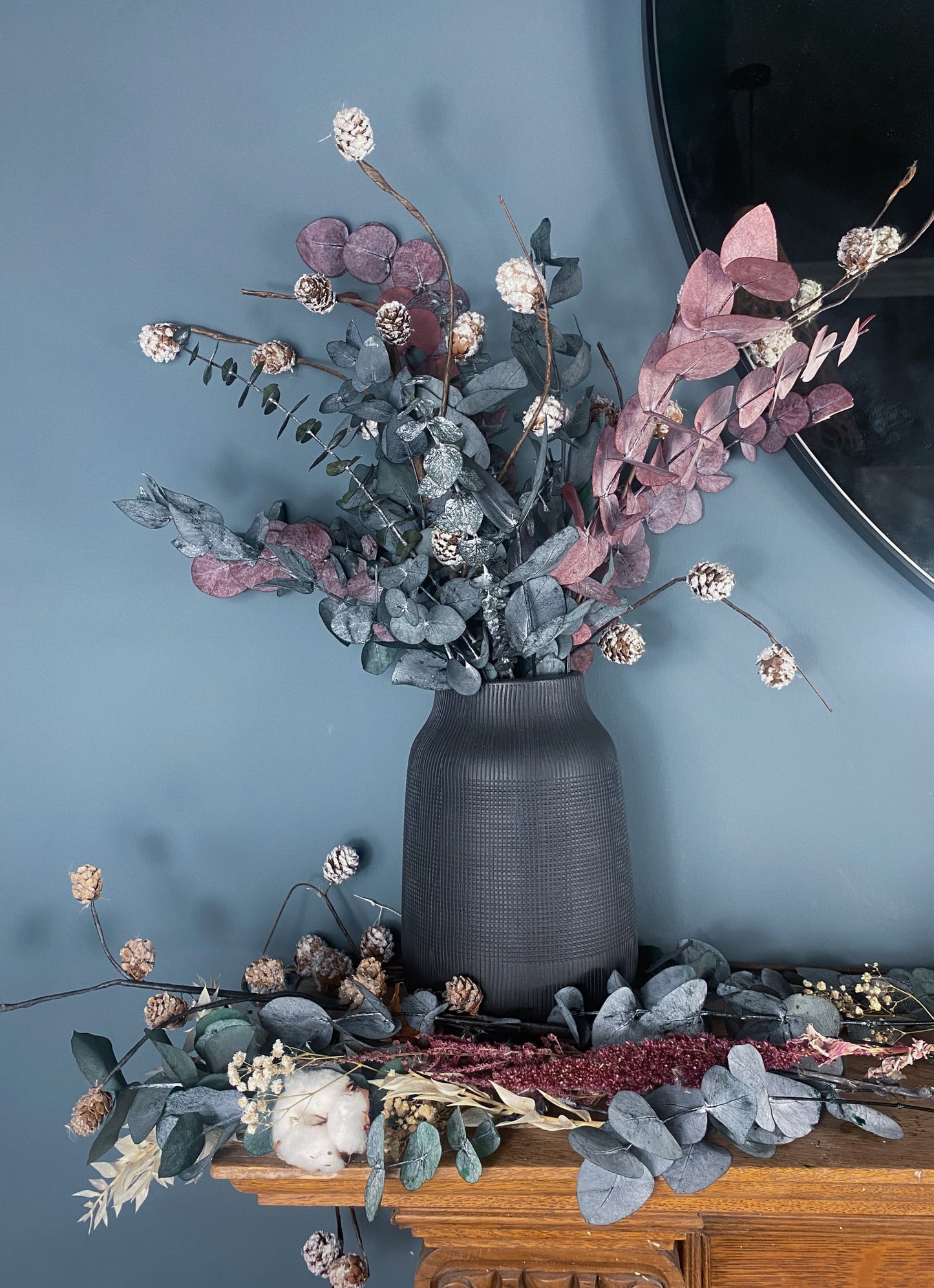Holly dried flower bouquet