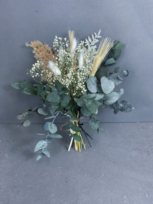 Caitlin dried wedding flowers - greenery & neutrals - dried wedding flowers uk delivery