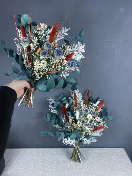 Riley dried flower bridesmaid bouquet