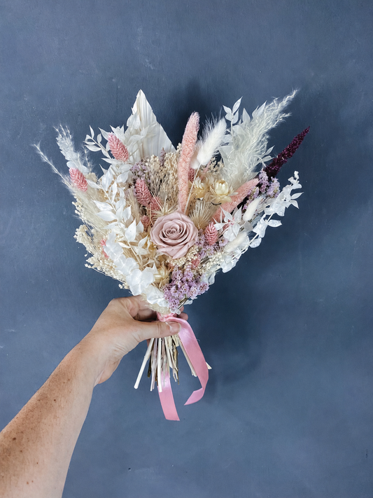 Lucie dried bridesmaid bouquet