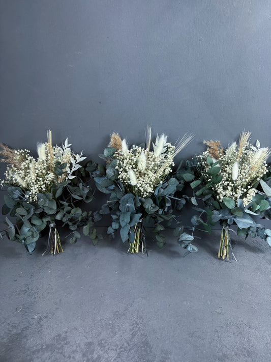 Caitlin dried wedding flowers - greenery & neutrals - dried wedding flowers delivered uk