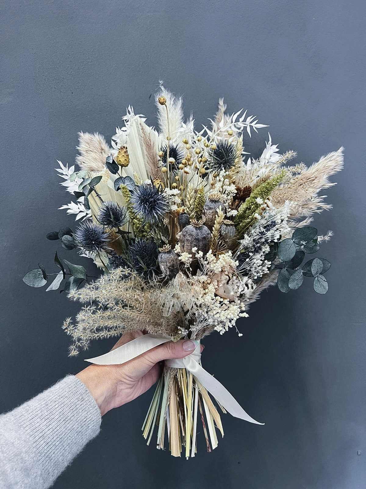 Sasha dried flower bridal bouquet
