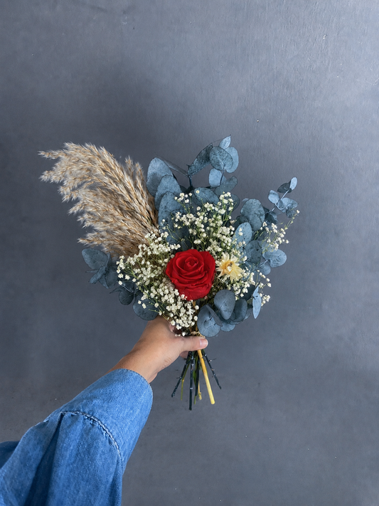 Rosie dried bridesmaid bouquet