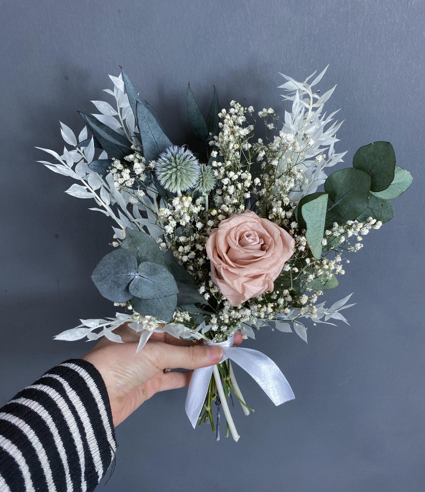 Elodie dried bridesmaid bouquet