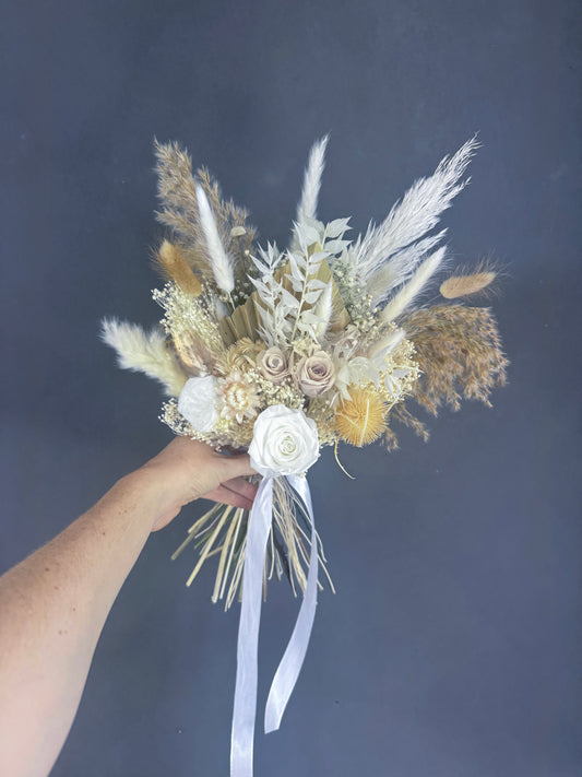Orla dried flower bridesmaid bouquet