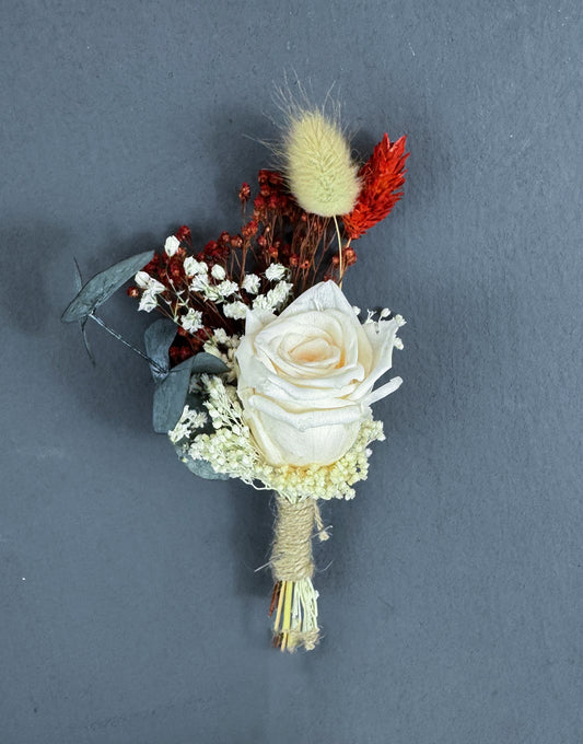 Sia dried flower buttonhole