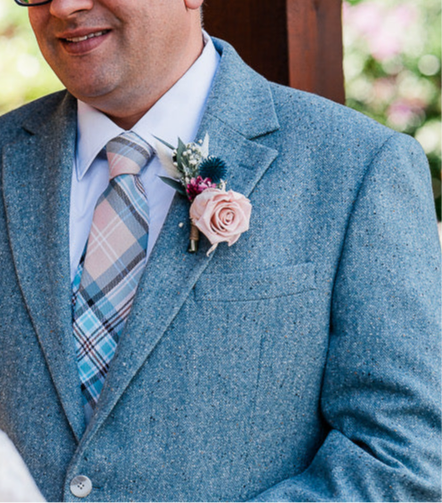 Cat dried flower buttonhole