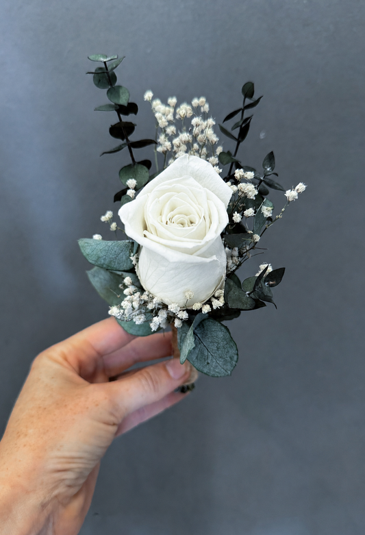 Elena dried flower buttonhole
