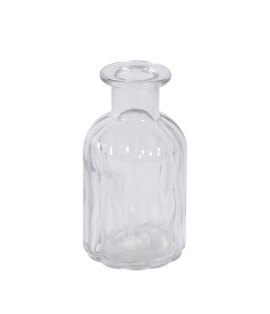 Ribbed Glass Bottle - 2 sizes wedding vase