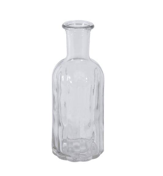 Ribbed Glass Bottle - 2 sizes wedding vase