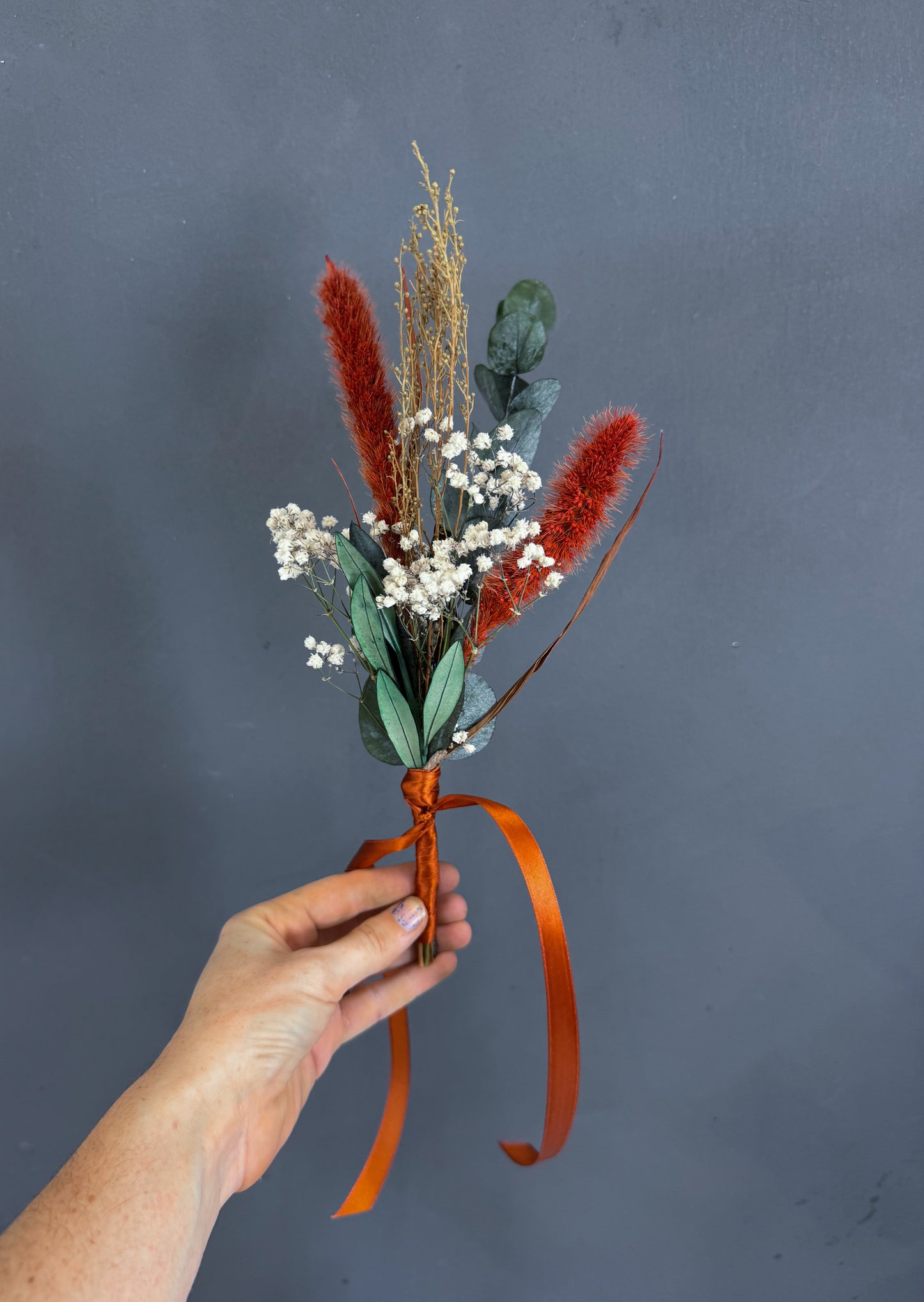 Flower girl wand - dried wedding flowers - dried flower wedding delivery UK