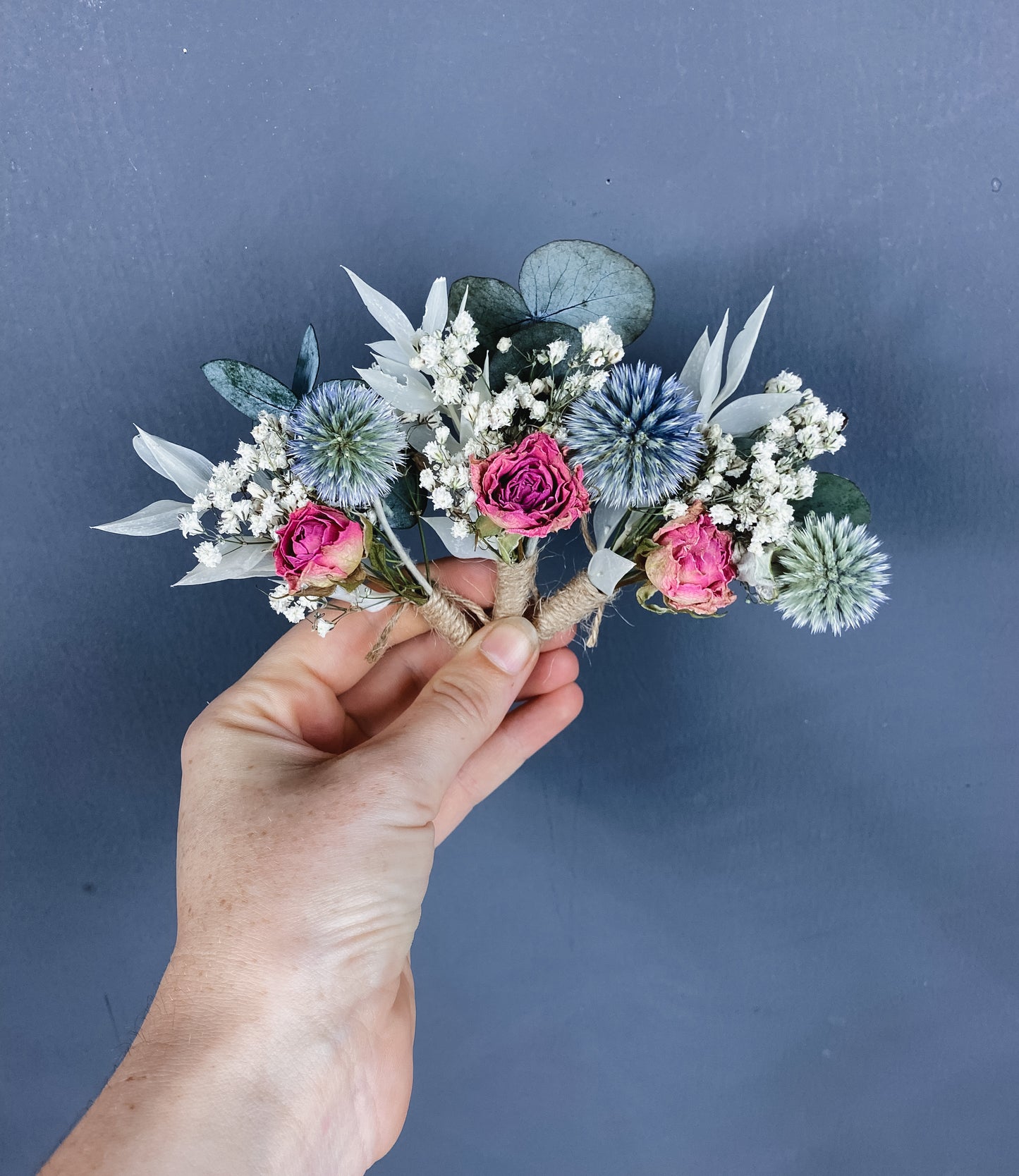 Elodie dried flower buttonhole