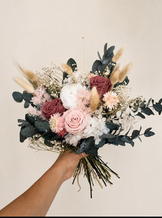 Ophelia dried flower bridal bouquet