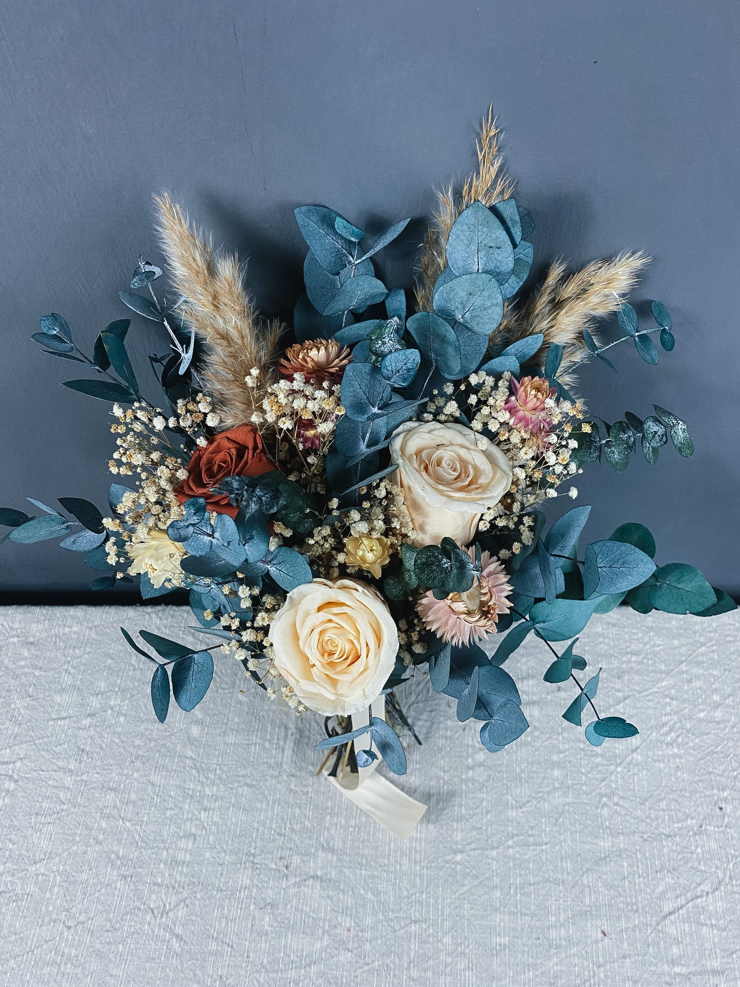Lyra Dried Flower Bridal Bouquet - preserved rose