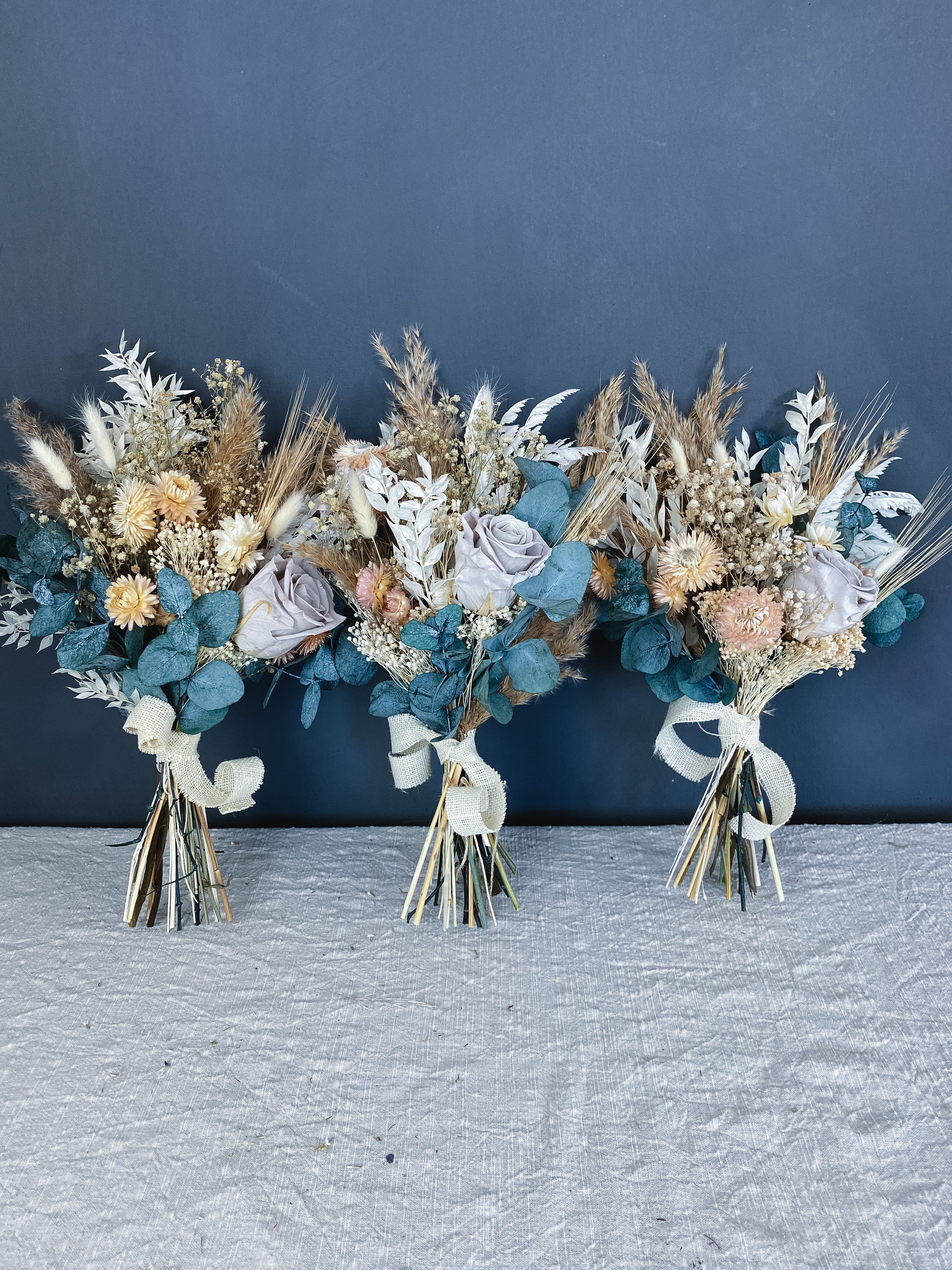Bella dried flower bridesmaid bouquets / DRIED Wedding Flowers UK – DRIED  Limited