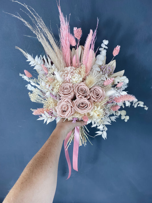 Lucie dried flower bridal bouquet