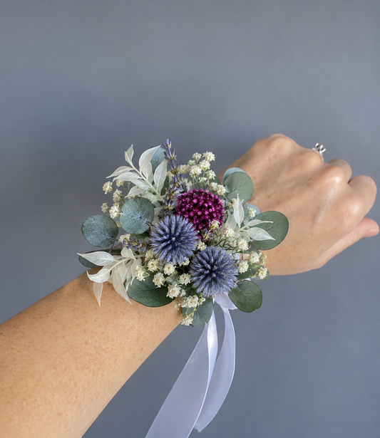 Devon dried flower corsage