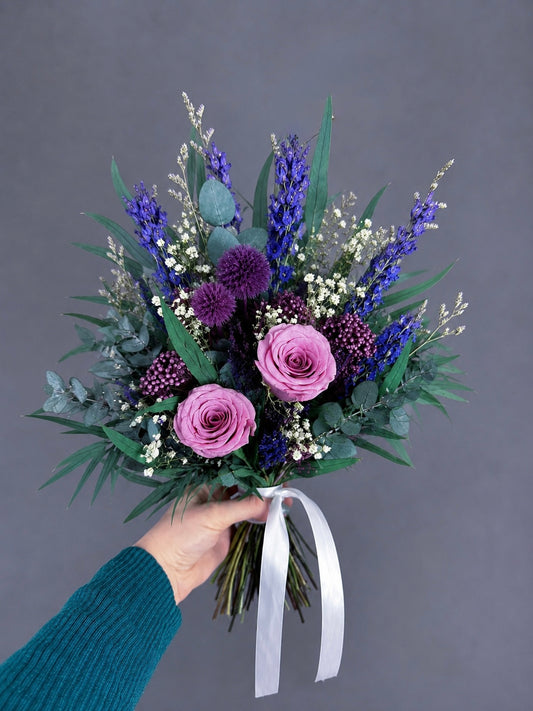 Amalie dried flower bridesmaid bouquet
