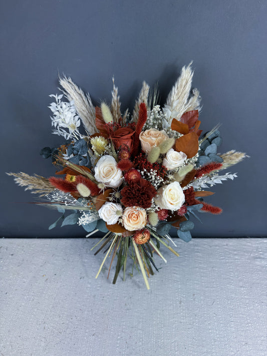 Sia dried flower bridal bouquet