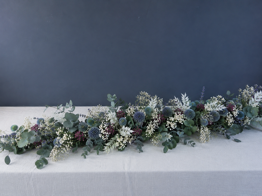 Devon dried flower wedding garland