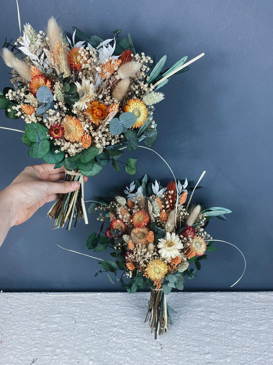 Nia dried flower bridesmaid bouquet