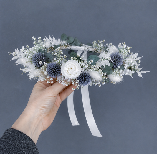 Laurel dried flower crown