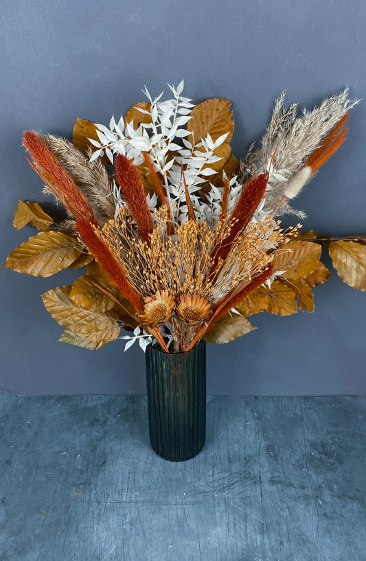Viola dried flower bouquet