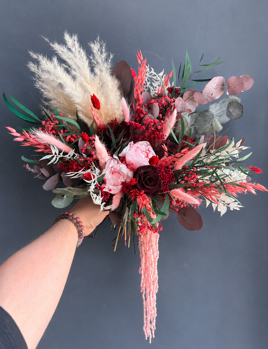 Rosalie dried flower bridal bouquet