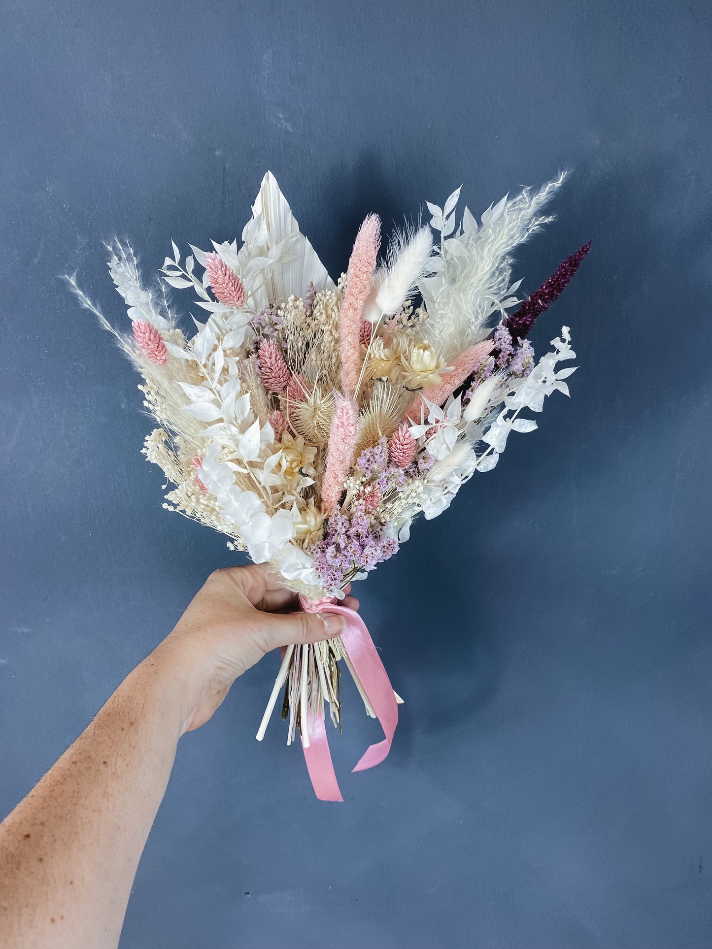 Lucie dried bridesmaid bouquet