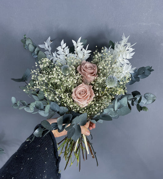 Elodie dried bridesmaid bouquet
