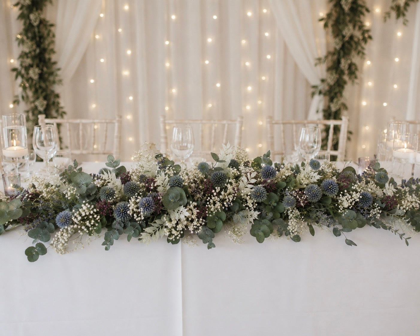 Devon dried flower wedding garland