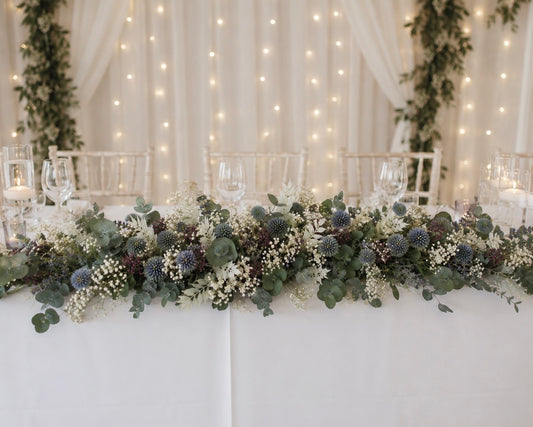 Devon dried flower wedding garland