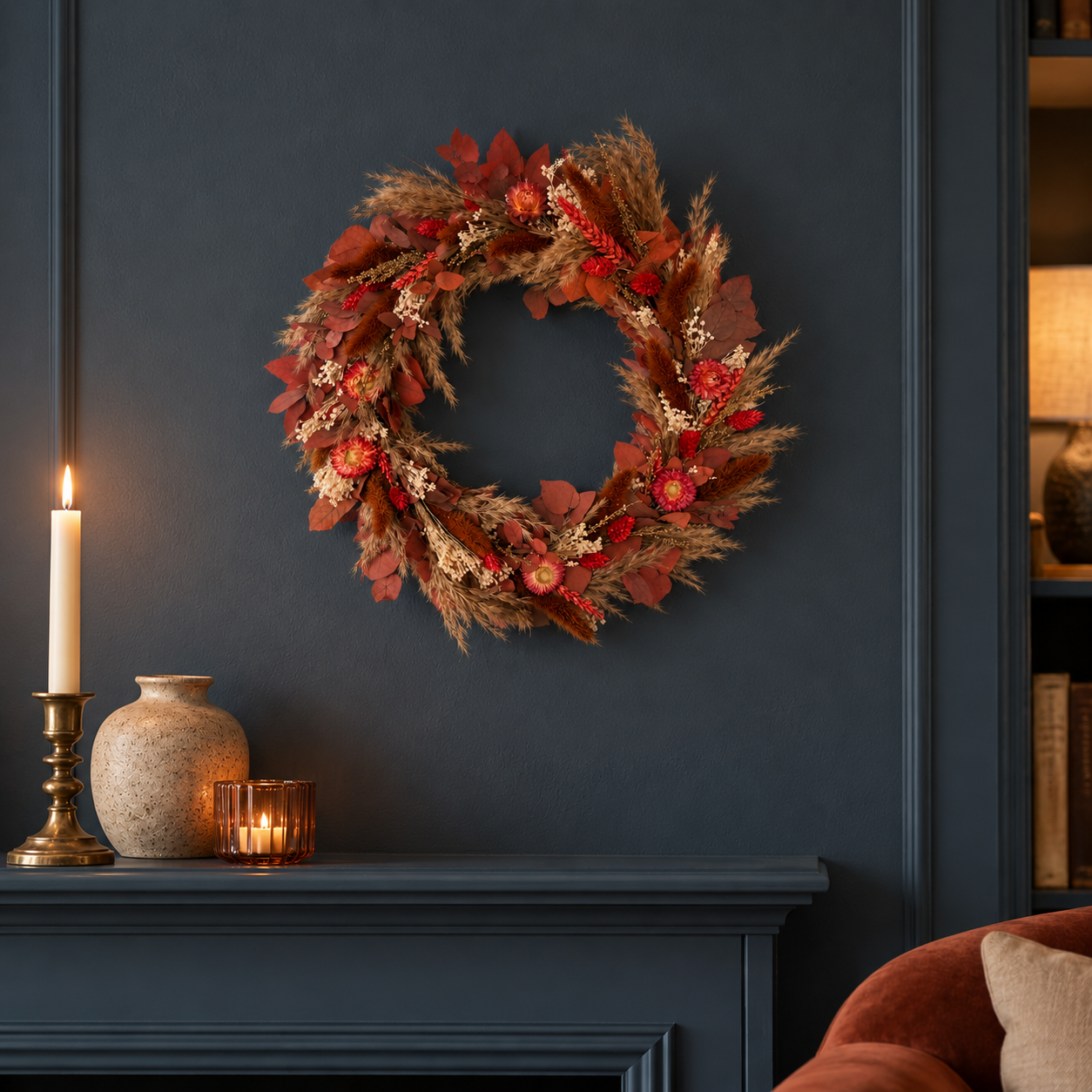 Neve autumn dried flower wreath