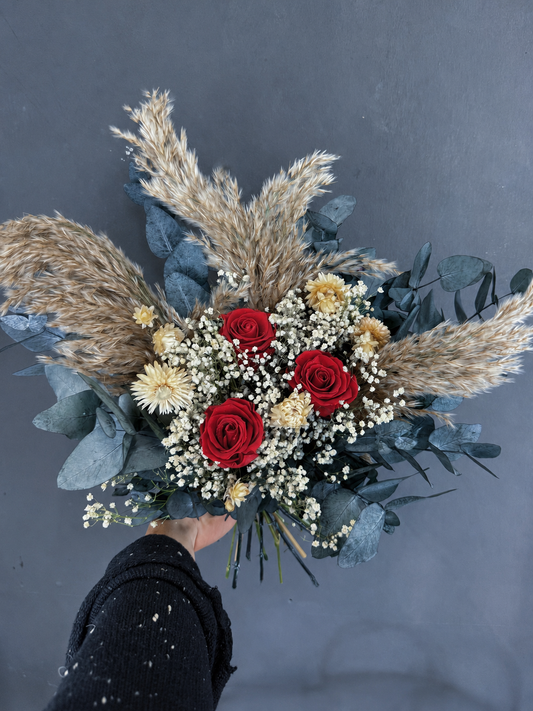 Rosie dried flower bridal bouquet