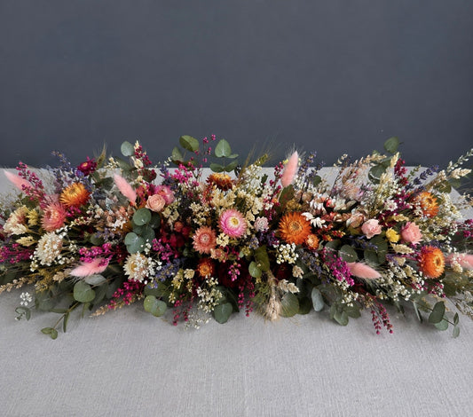 Dahlia dried flower wedding garland