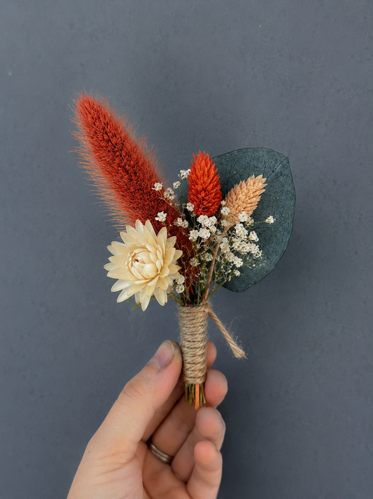 Pearl dried buttonhole