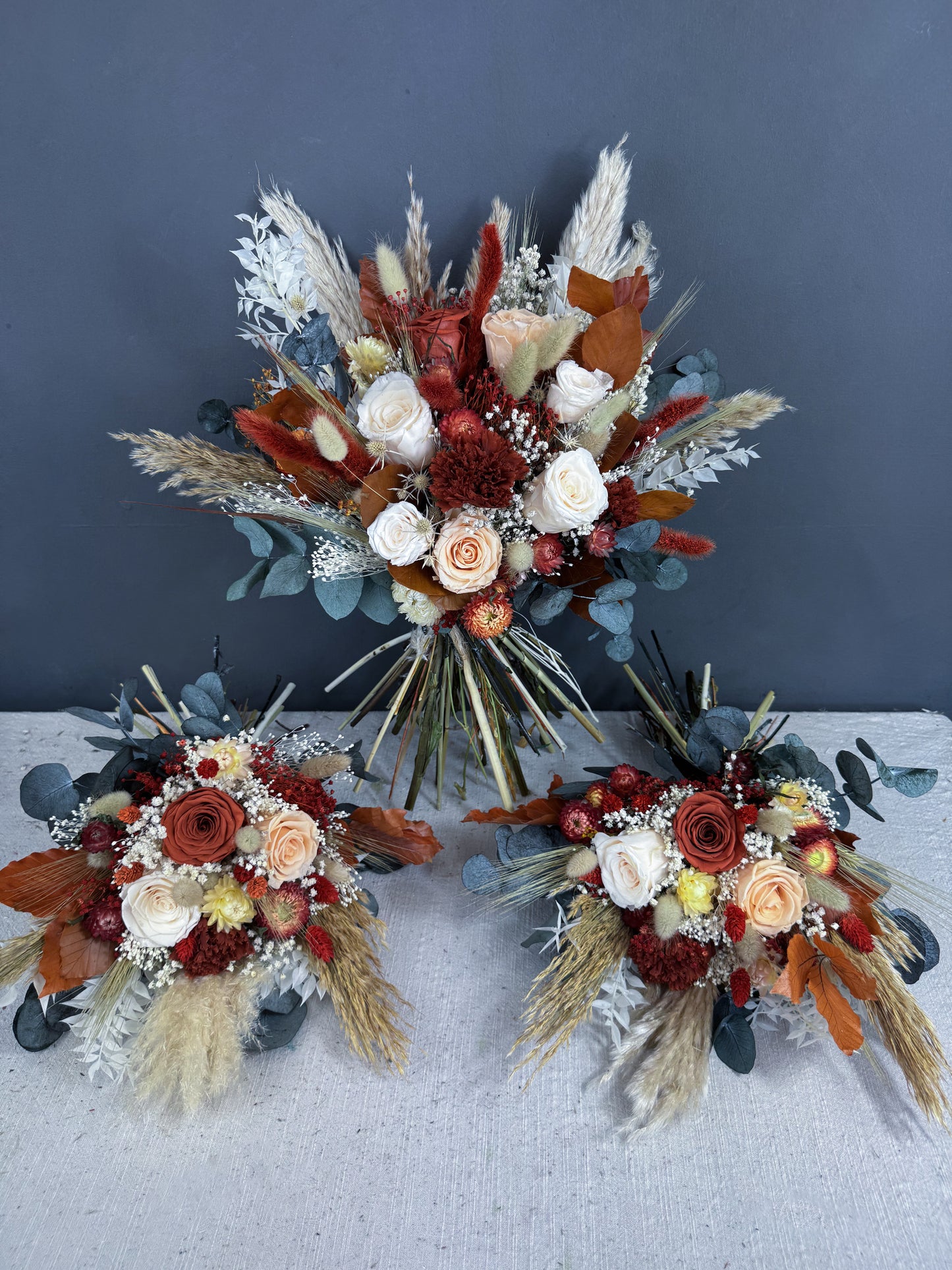 Sia dried flower bridal bouquet