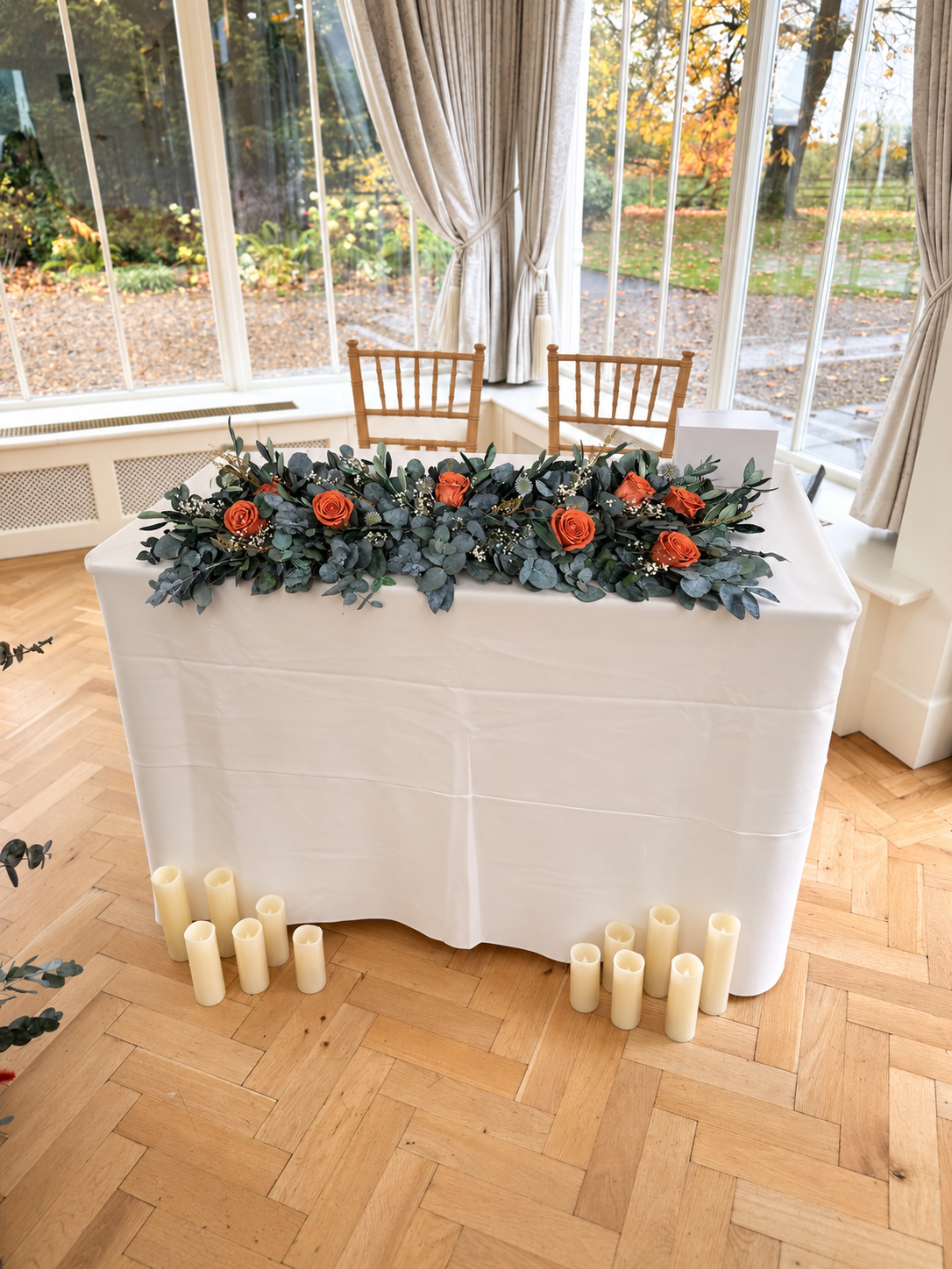 Penny dried flower garland
