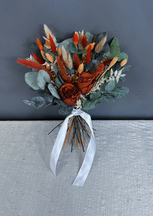 Cara dried bridesmaid bouquet