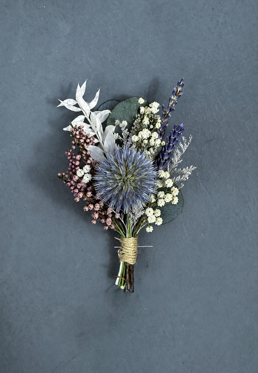 Cleo dried flower buttonhole