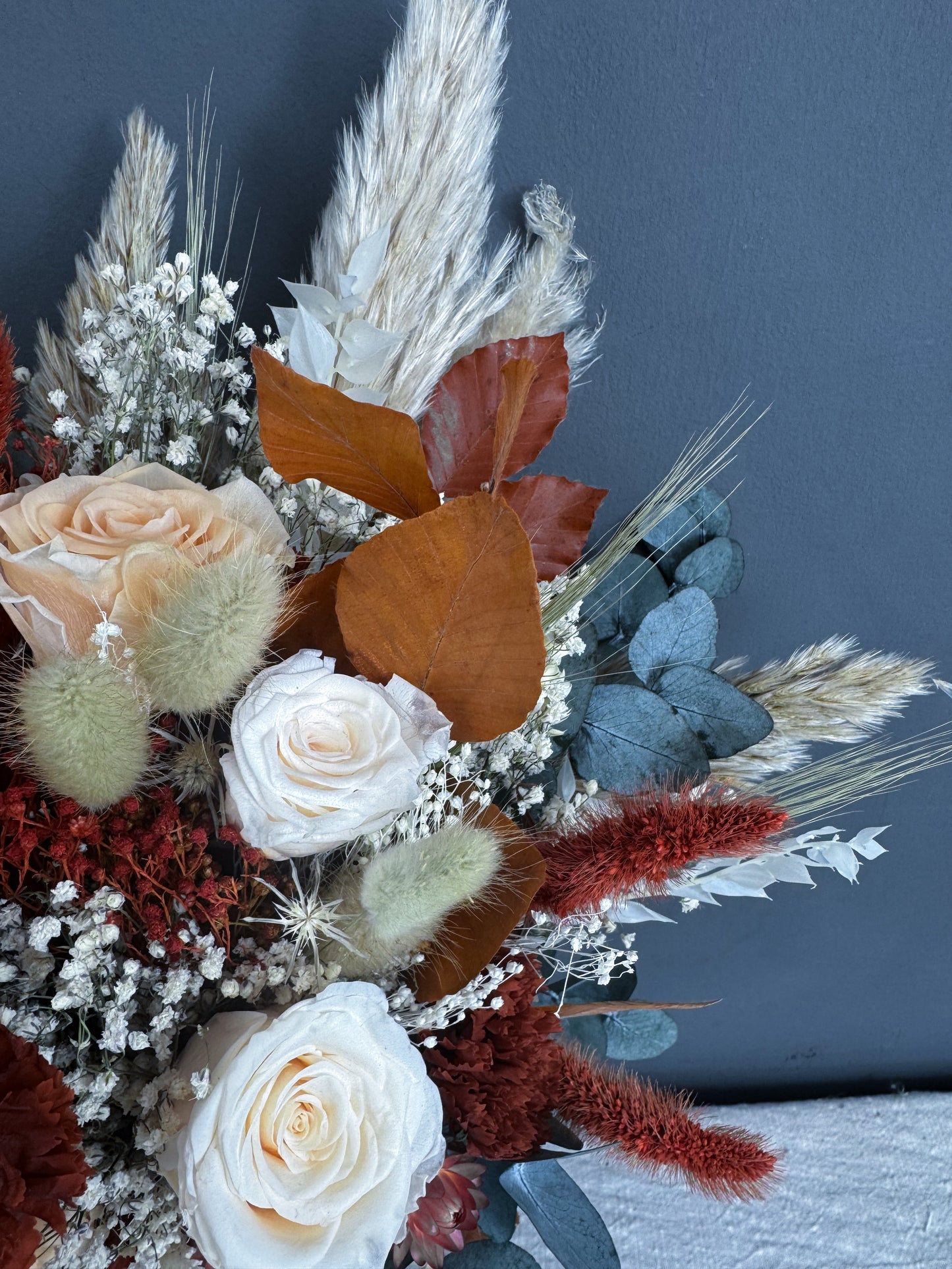 Sia dried flower bridal bouquet