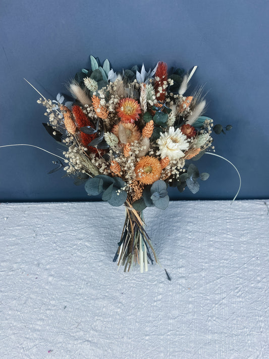 Nia dried flower bridesmaid bouquet